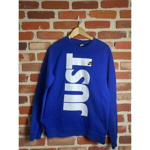 Nike “Just Do It” Crewneck Sweatshirt – Blue/White – Size M
